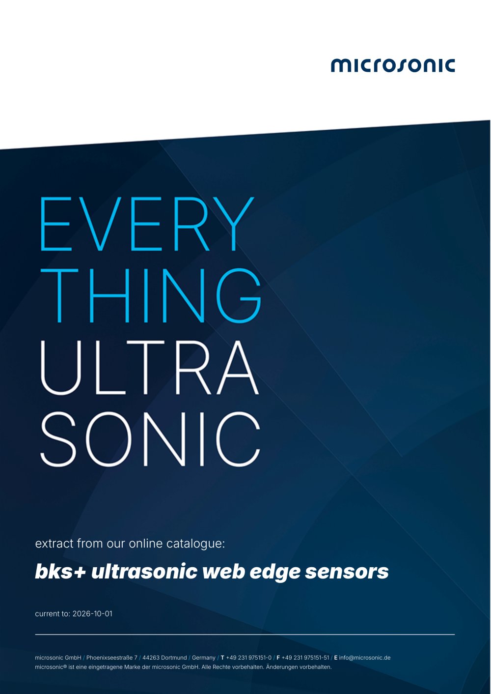 bks+ ultrasonic web edge sensor - microsonic
