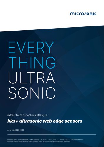 bks+ ultrasonic web edge sensor