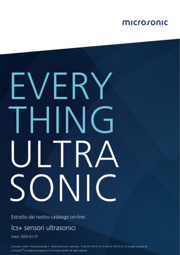 lcs+ sensori ultrasonici