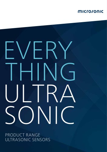 Online Catalogue ultrasonic sensors