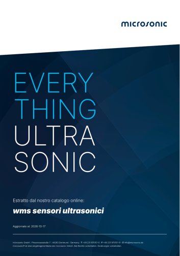 wms sensori ultrasonici