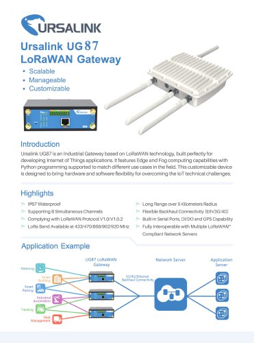 UG87 LoRaWAN Gateway