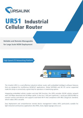 Ursalink UR51 Datasheet