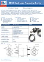 CENO 1Gbps Ethernet slip ring with hole 25mm ECN025-08P1-02EG