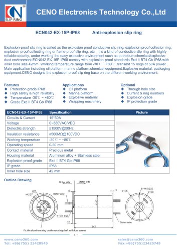 CENO ATEX slipring ECN042-EX-15P-IP68