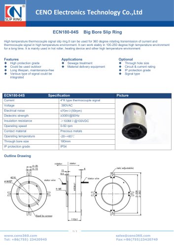 CENO Big hole Slip Ring ECN180-04S