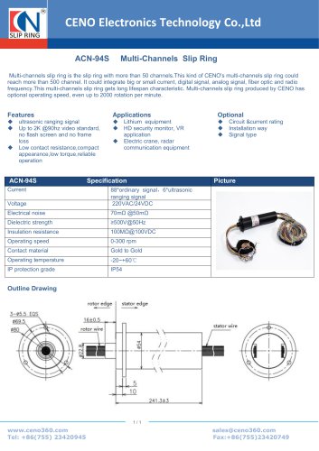 CENO Capsule Multi Channels Slip Ring ACN-94S