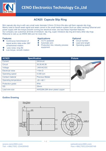 CENO Capsule Slip Ring ACN25