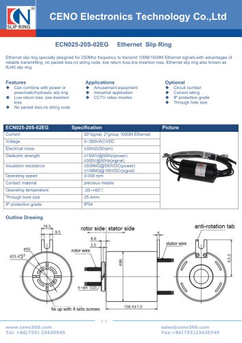 CENO Ferris wheel slip ring ECN025-20S-02EG