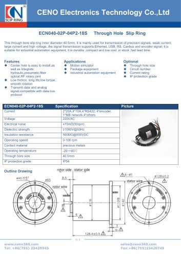 CENO motion simulator slip ring ECN040-02P-04P2-18S