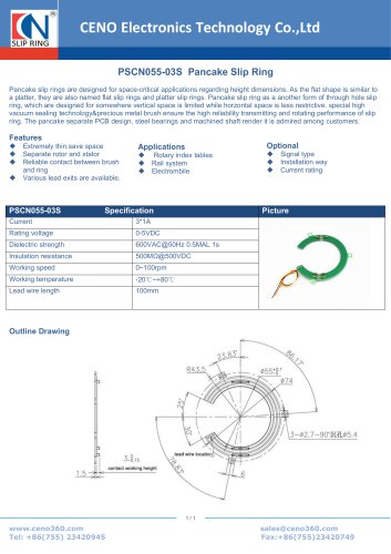 CENO Pancake Slip Ring PSCN055-03S