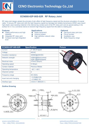 CENO RF Rotary Joint ECN000-02P-06S-02R