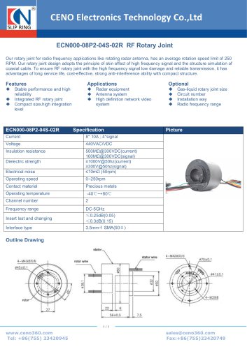 CENO RF Rotary Joint ECN000-08P2-04S-02R