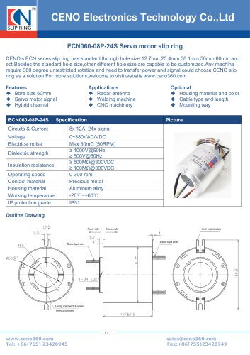 CENO Servo motor slip ring ECN060-08P-24S