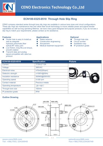 CENO Through Hole Slip Ring ECN100-0325-0510