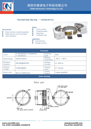 CENO Two half slip ring SCN360-05P-01S