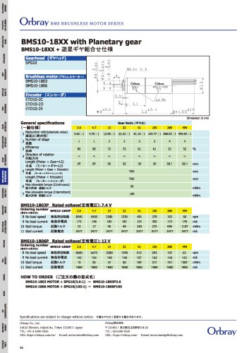 BMS10-18XX with Planetary gear