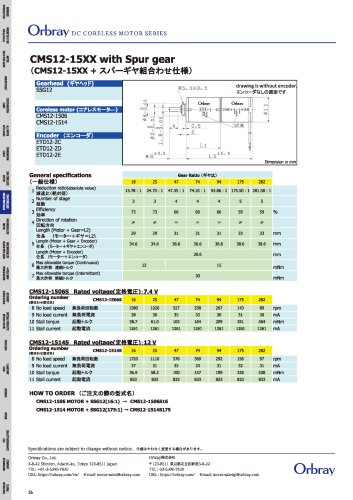 CMS12-15XX with Spur gear