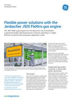 Flexible power solutions with the Jenbacher J920 FleXtra gas engine