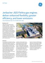 Jenbacher J920 FleXtra gas engines deliver enhanced flexibility, greater efficiency, and lower emissions