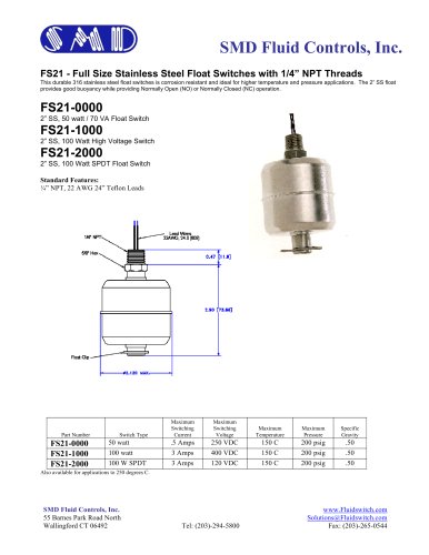 FS22 - Oil / Water Float Level Switch 