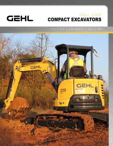 Compact Excavator full line