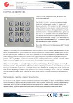 Waterproof 16 keys stainless steel panel mount keypad with backlight