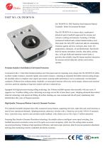 Waterproof Marine level stainless steel panel mount 36.0mm trackball