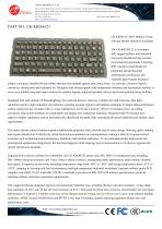 Waterproof Military silicone rubber panel mount keyboard