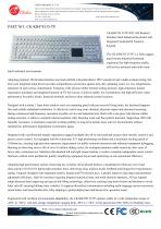 Waterproof Stainless steel panel mount keyboard with integrated touchpad mouse