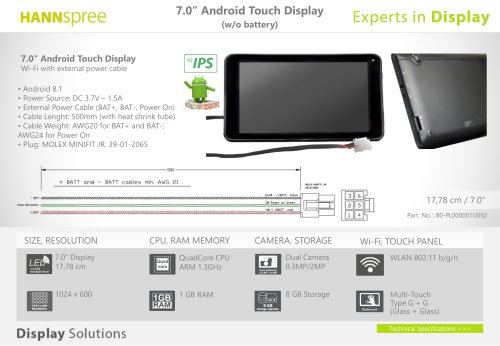 7" Android Touch Display