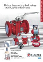 Richter heavy-duty ball valves – shut-off, control and drain valves – KN