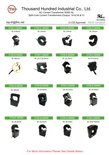 Split-Core Current Transformer CT24 Series(1A&5A&mV)