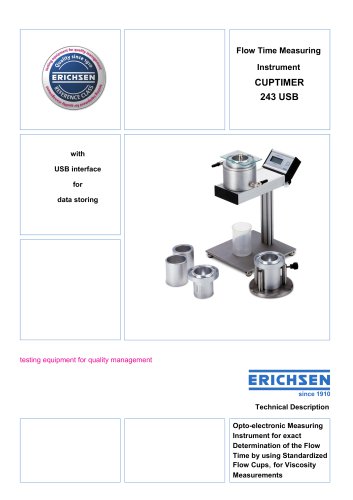Technical Description CUPTIMER 243 USB