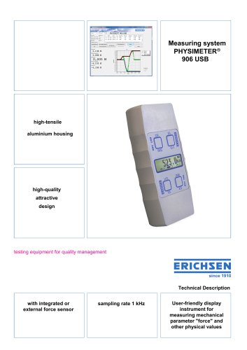 Technical Description PHYSIMETER&reg; 906 USB