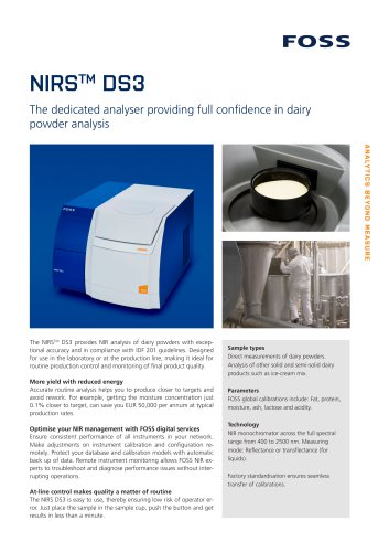 NIRS™ DS3 Dairy Analyser