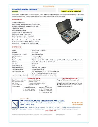 Portable Pneumatic Pressure Calibrator