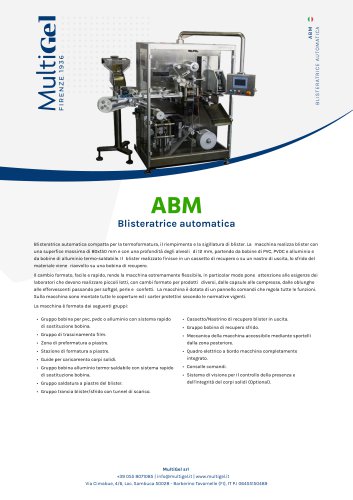 ABM - Blisteratrice automatica