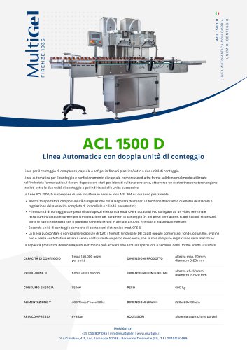 ACL 1500 D - Linea automatica con doppia unità di conteggio