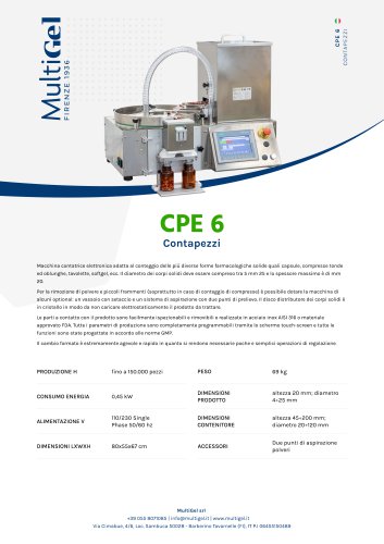 CPE 6 - Contatrice elettronica per capsule e compresse