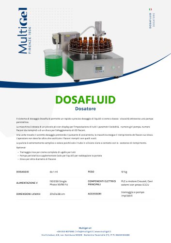 DOSAFLUID - Dosatore per liquidi e creme a bassa viscosità