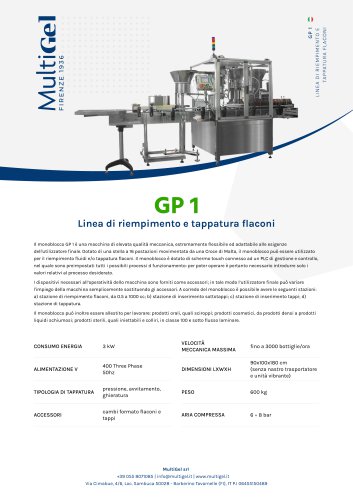 GP 1 - Linea di riempimento e tappatura