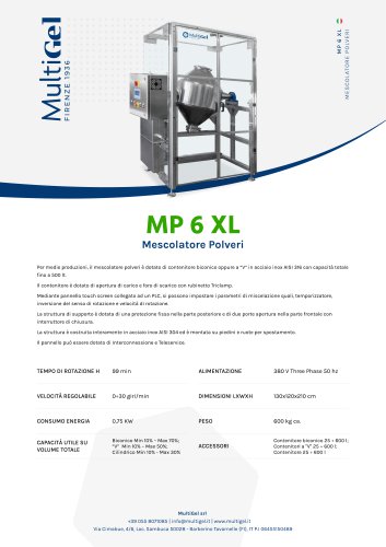 MP 6 XL - Mescolatore polveri industriale