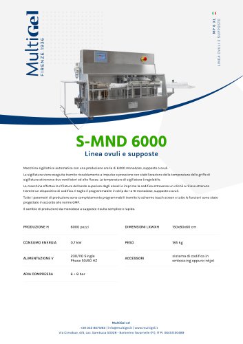 S-MND 6000 - Sigillatrice per ovuli e supposte