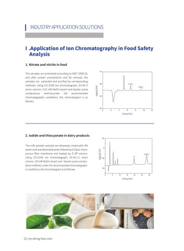 Application of Ion Chromatography in Food Safety  Analysis