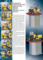 Sharpening  machines for twist  drills and taps APE 25 APE 40 APE 40 AUTOMATIC APE 60