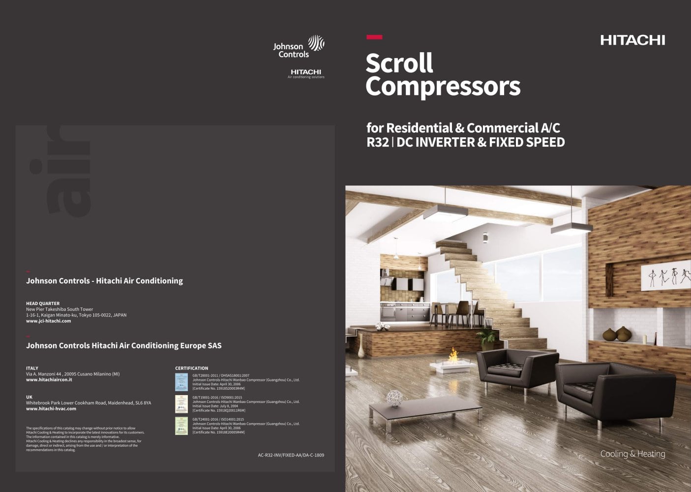 Scroll Compressors for Residential & Commercial A/C - Hitachi-Johnson Controls Air Conditioning Inc.