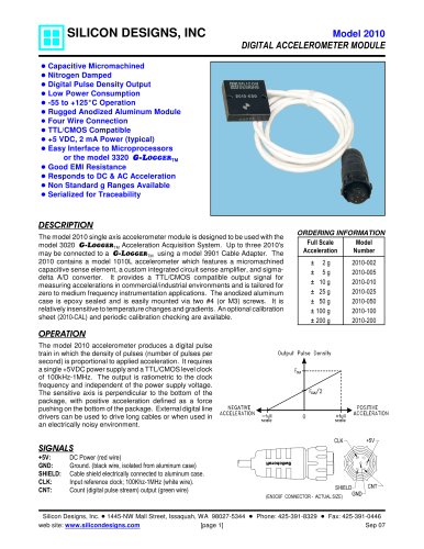 Silicon Designs Model 2010 Digital Accel Module