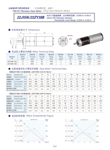 DYD-DC Planetary Gear Motor 16mm~45mm-22JX5K/22ZY38B