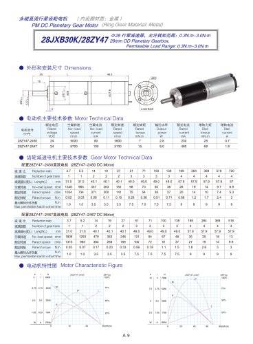 DYD-DC Planetary Gear Motor 16mm~45mm-28JXB30K/28ZY47